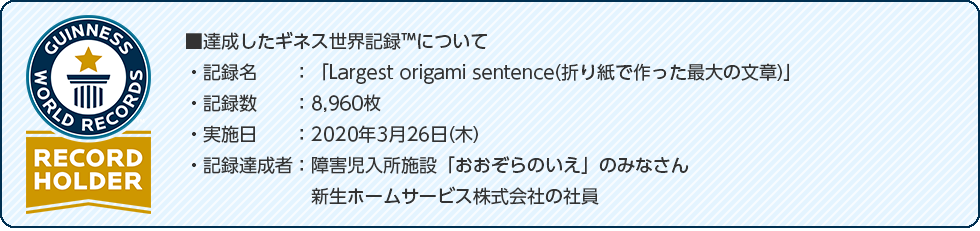 達成したギネス世界記録について